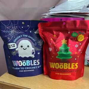 The Woobles Crochet Kit for Beginners squirrel rat ghost and fir tree
